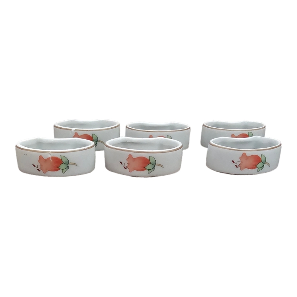 Apilco Virginie Vintage‎ Peach Floral Napkin Holders